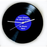 Personalised 12 inch Vinyl Record Clock With Your Own Choice Of Album Image