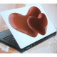 Red love hearts laptop protective cover skin